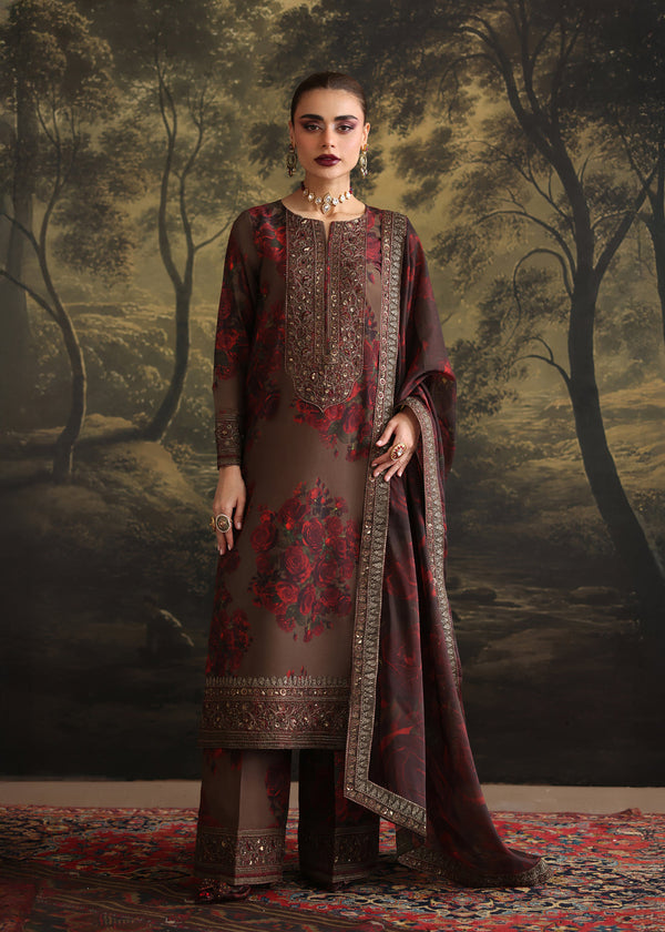 ZAINAB CHOTANI-3PC SHAMOZE SILK PRINTED EMBROIDERED BIC-1724