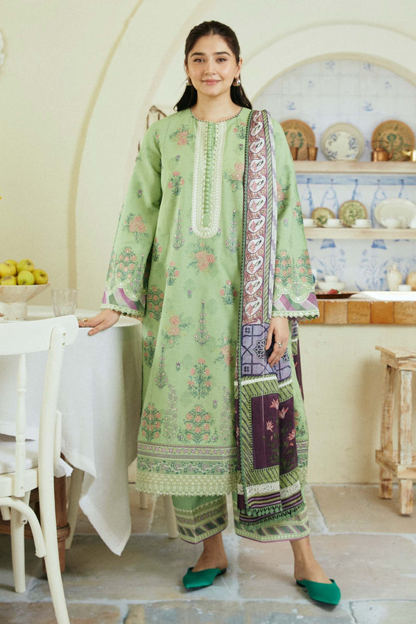 ZARA SHAHJAHAN- 3PC DHANAK EMBROIDERED BIC-3273